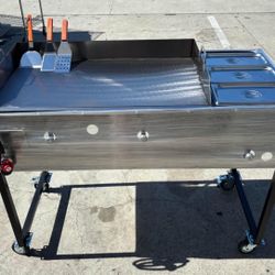 Plancha Nuevas De 36” Com 3 Charolas I Con Mangera Con 3 Charolas Gratis I Con Mangera