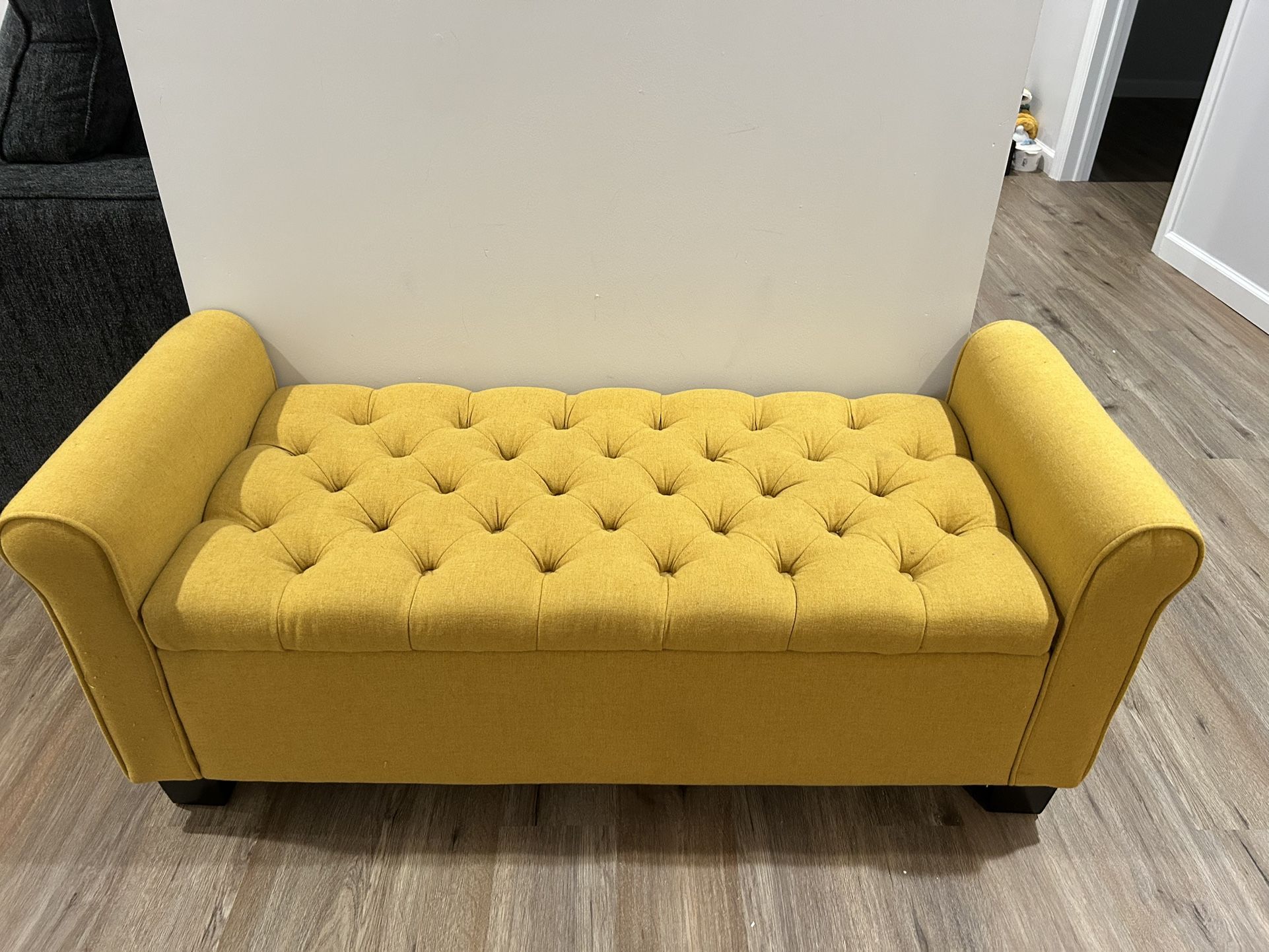 Tufted Flip Top Storage Ottoman Bench Couch