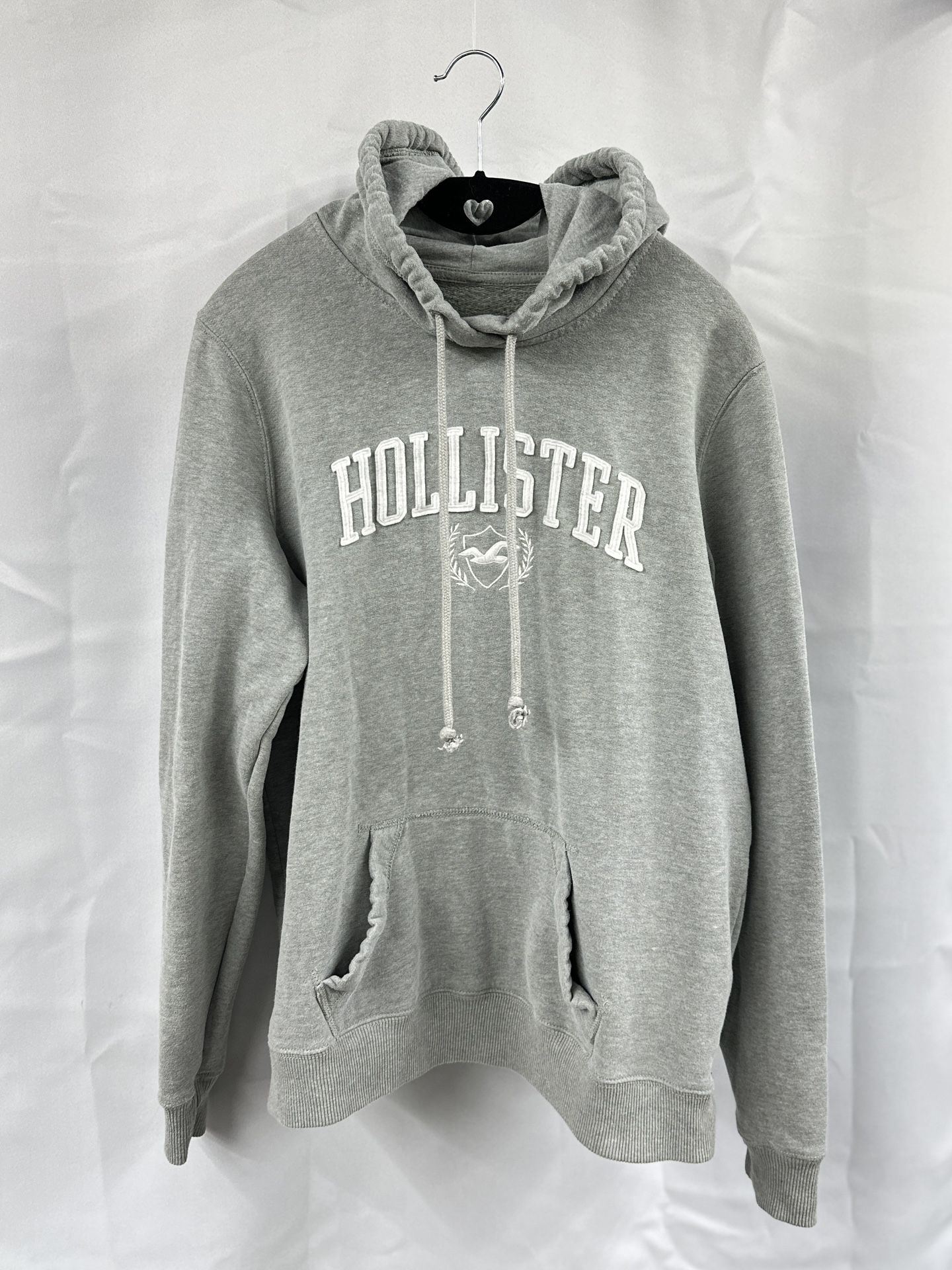 Hollister Hoodie Sweatshirt Men’s Grey Sweater Large