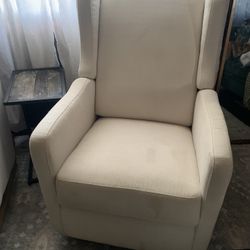 Pick up asap light cream  / white  color swivel  Spins All The Way Round reclining rocking chair 