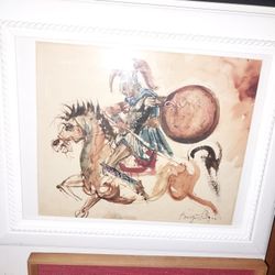 Watercolor Japanese artist.\n Both come together