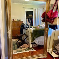 LARGE Gold Antique Mirror Frame (WITHOUT Mirror) - Read Description!