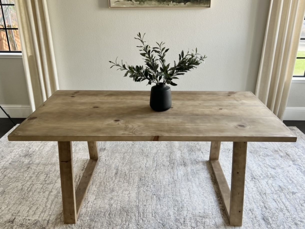 6FT X 3FT Solid Wood Modern Rustic Farmhouse Dining Table