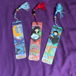 3 Pcs InuYasha: Miroku & Sesshomaru & Kagome Tassle Bookmarks - $20