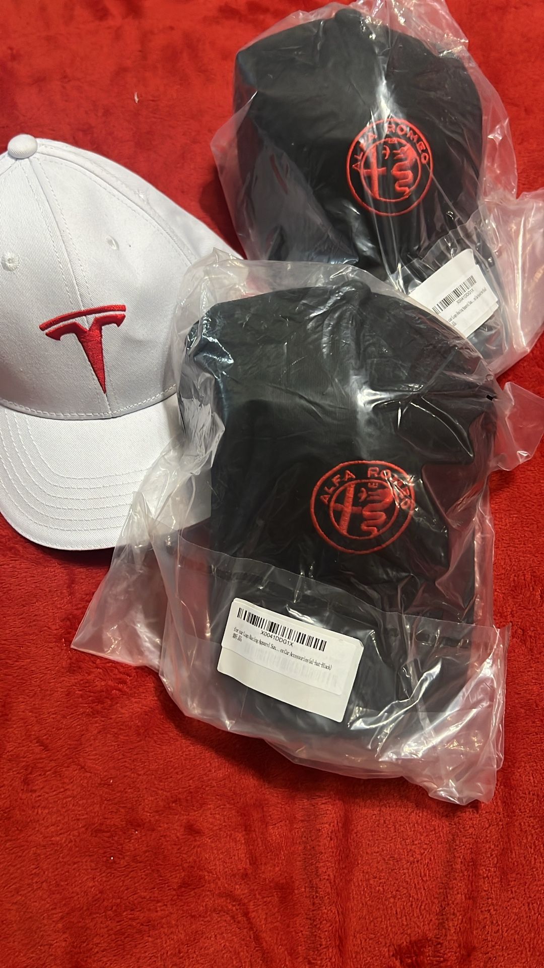 Tesla And Alfa Romeo Hats