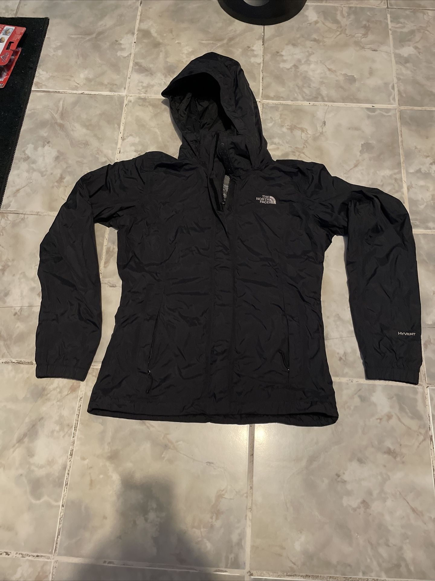 Women’s The North Face Hyvent Outdoor Rain Coat Jacket Size S Small Black