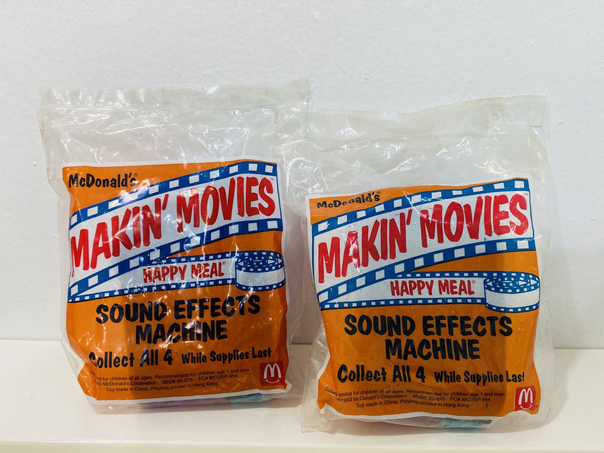 2 VNTG NEW McDonalds 1993 Makin’ Movies Sound Effects Machine Toys Sealed