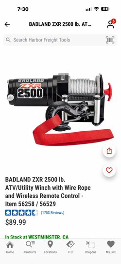 Electric Winch 2500 LBS 12 Volt