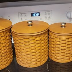 Longaberger Canister Set New Never Used 