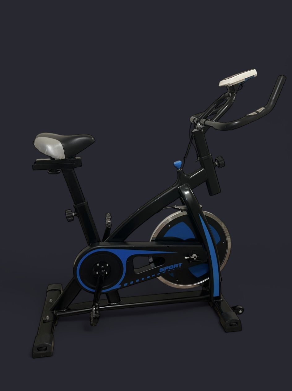 Used XtremepowerUS Stationary Fitness Exercise Bike 22lbs Flywheel Workout Machine Monitor