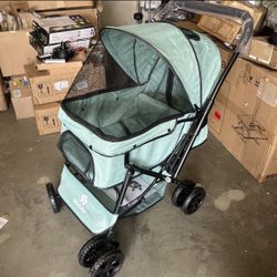 Wedyvko Pet Stroller - Dog Strollers for Medium Dogs and Cats with Reversible Handle, Easy to Walking Dog Stroller 360 Rotating Front Puppy Stroller f