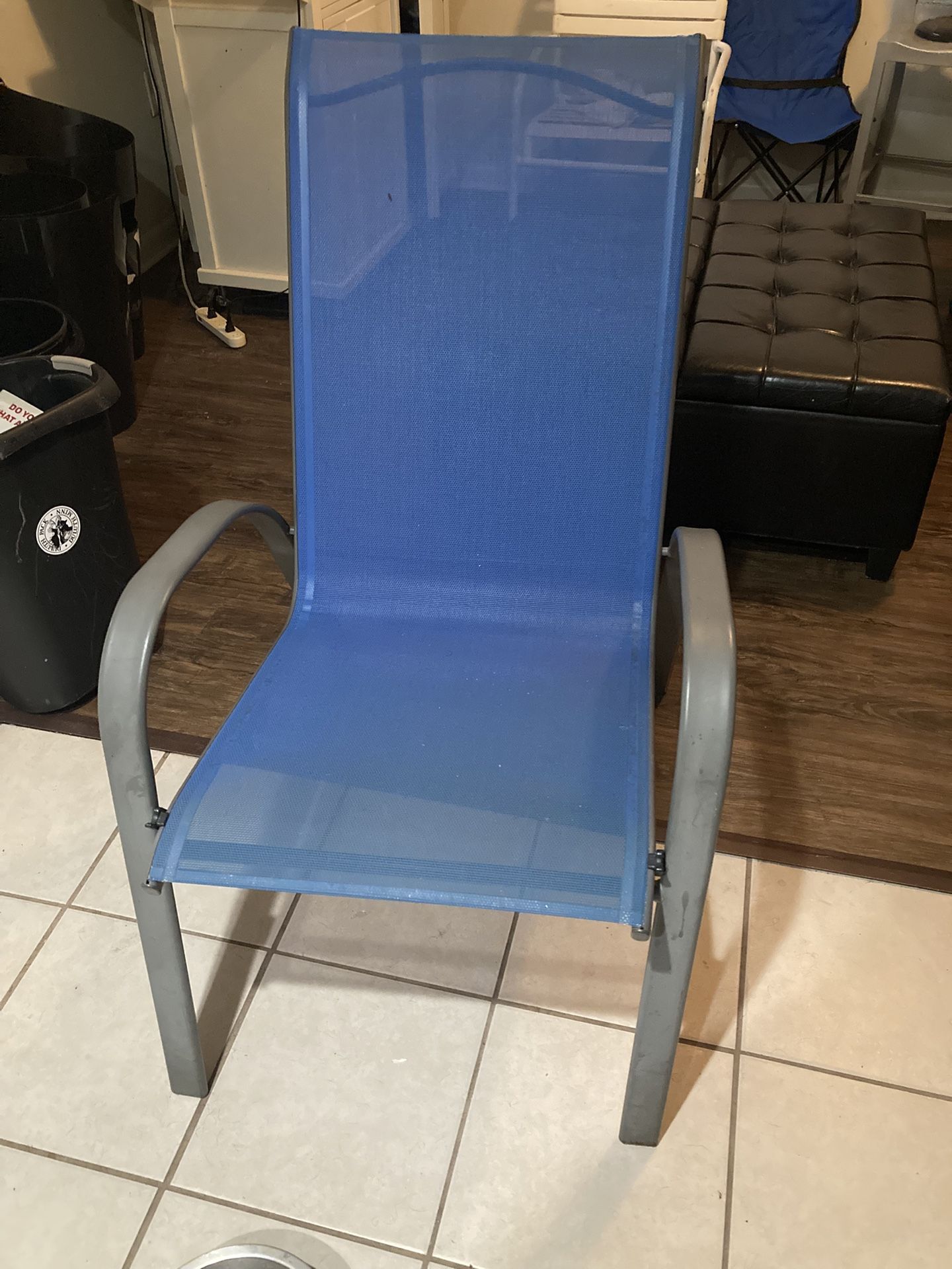 Nice Blue and Silver Chair