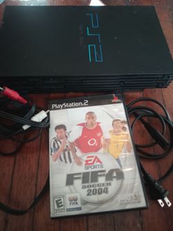 PS2 console with one game and cables. No controllers  firm price