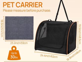 Pet carrier/seat for travel or home foldable