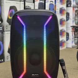 Rechargeable 15" Speaker w/ Wireless Mic 