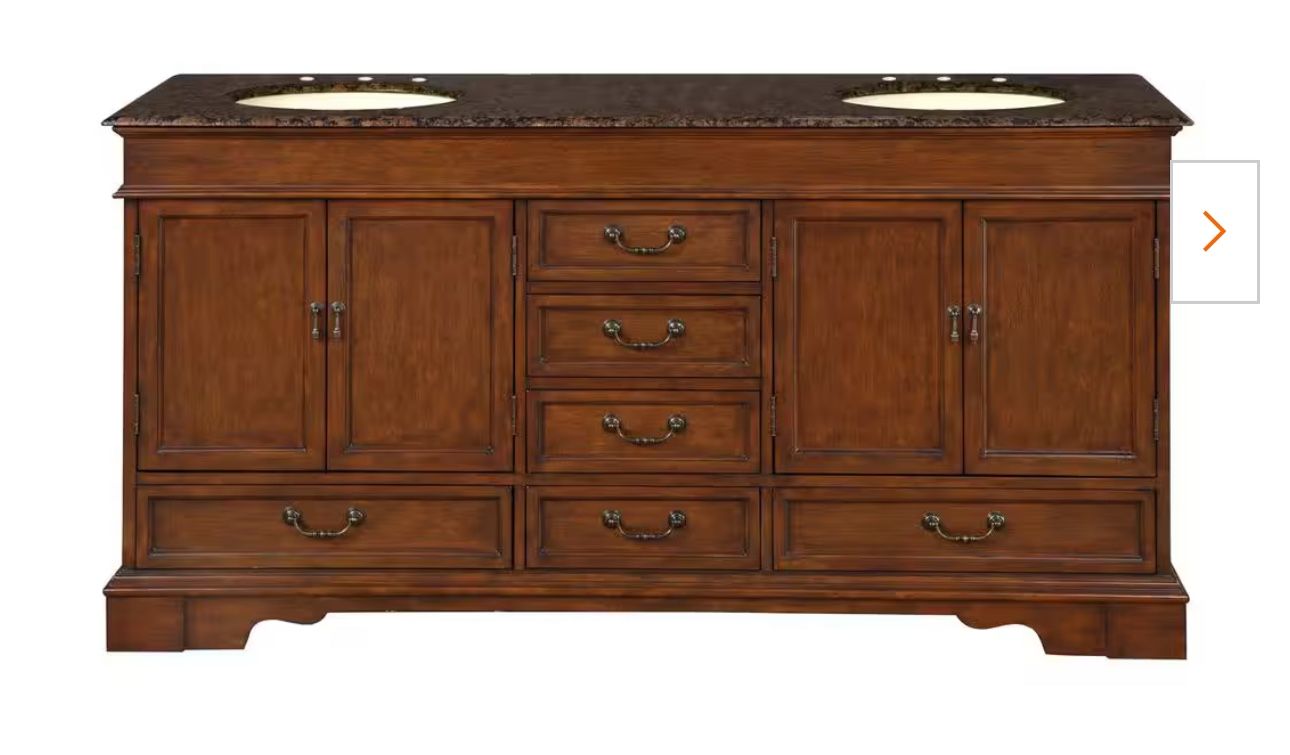 60” Ceramic Undermount Granite Vanity