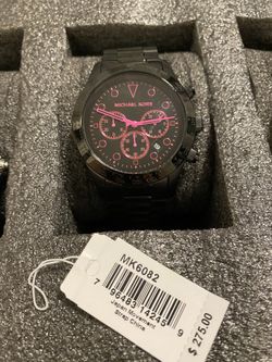 *MOVING - NEED TO SELL ASAP* Michael Kors Black & Pink Oversized Women’s Watch