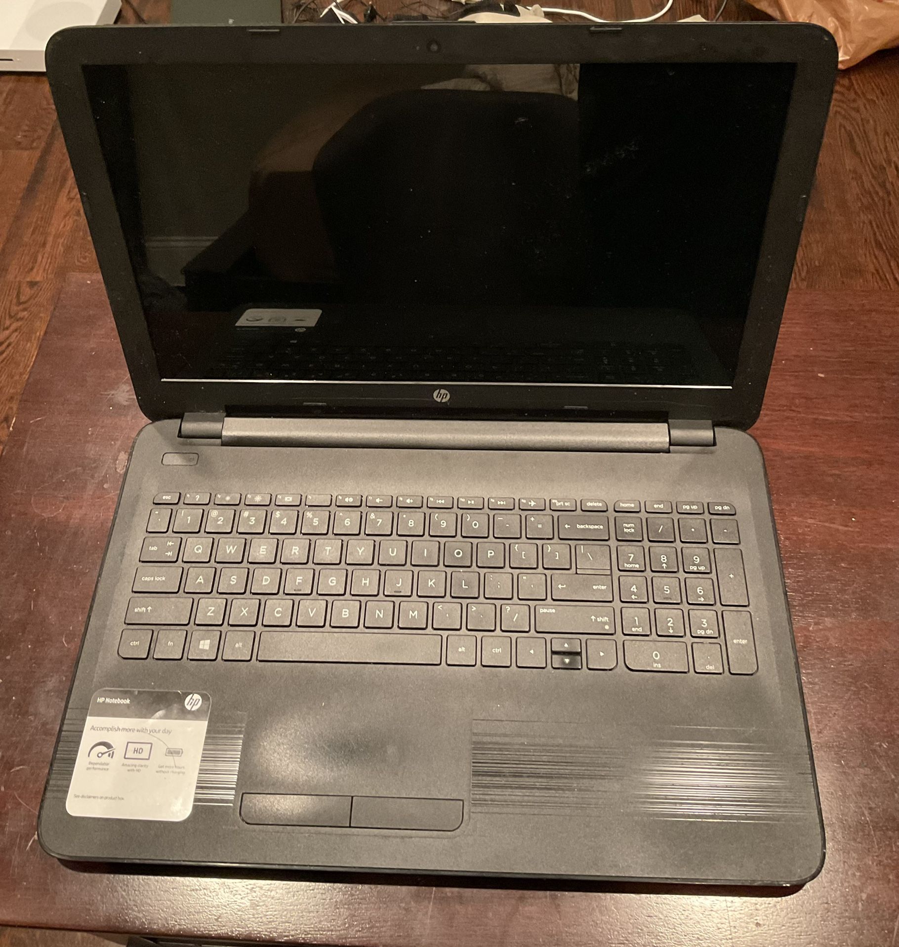 HP 15 Inch 4GB Ram Laptop Model 15-ba009dx All Accessories