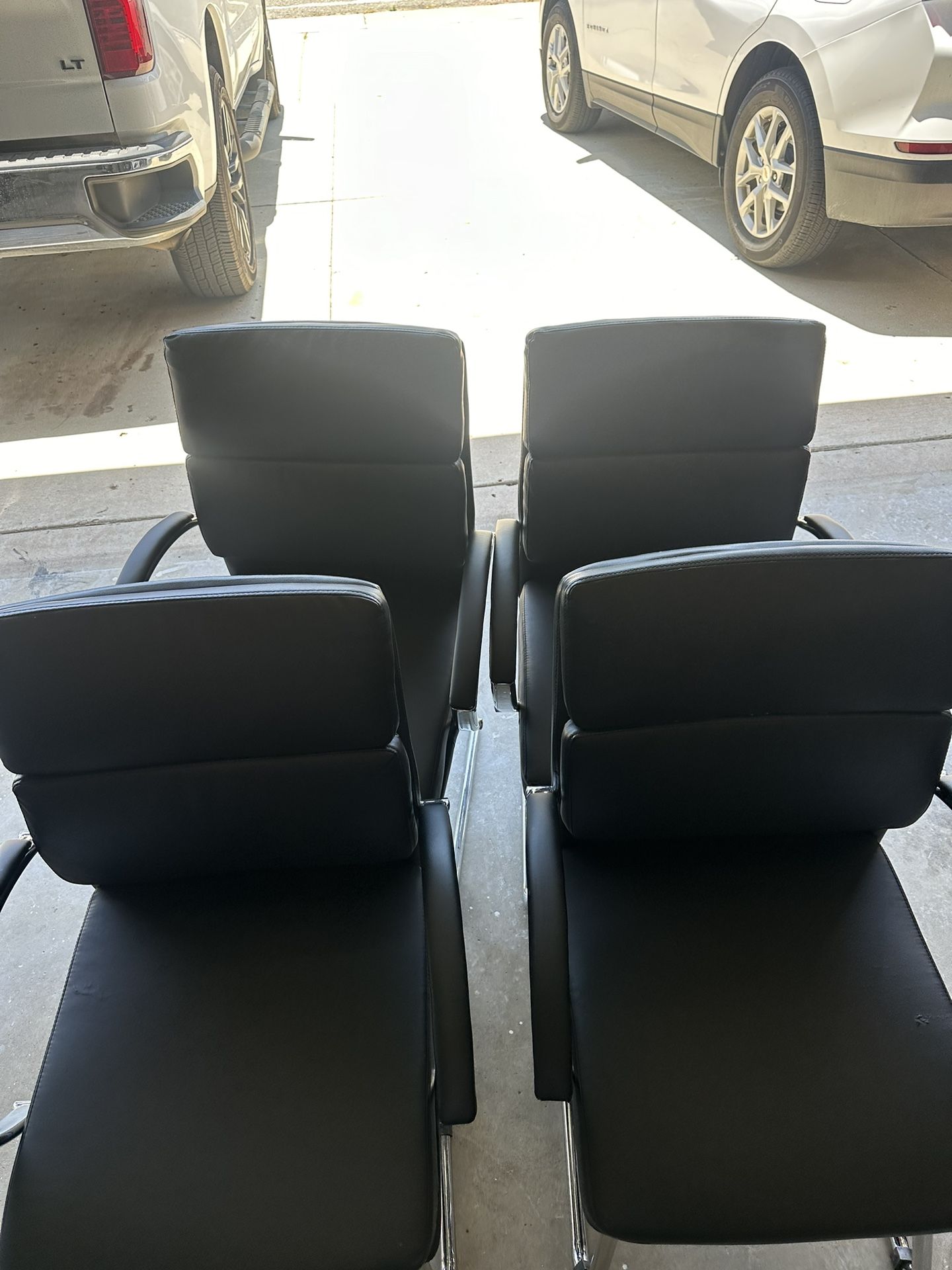 4 Black Office Chairs