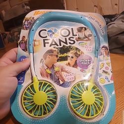 Banzai Wearable Rechargeable Portable 3 Speed Personal Hands Free Cooling Fan