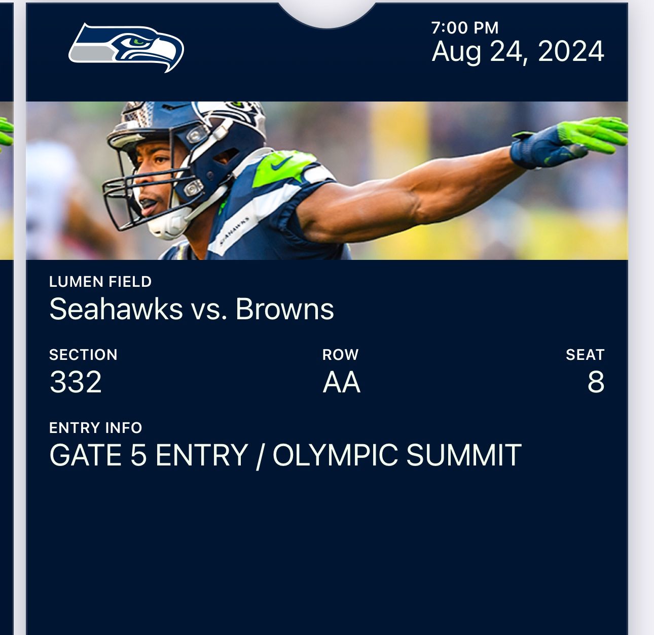 Seahawks Tickets For Tonight’s Game!