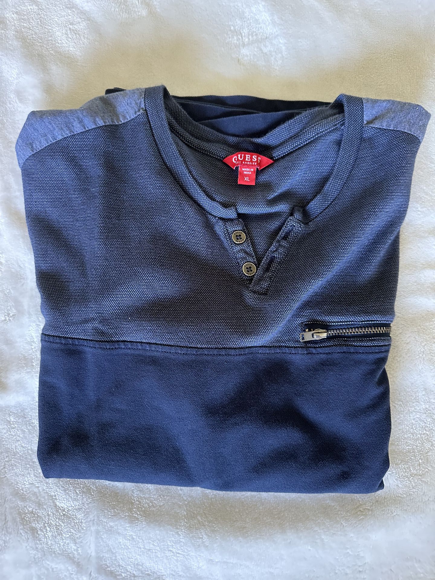 Guess - Mens - Navy Blue Short Sleeve Shirt