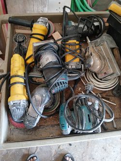 Grinders, sanders and hand routers