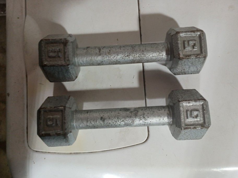2 .....5Lb Dumbbells