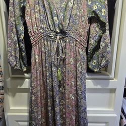 🌿 Boemo Floral Maxi Dress- Medium Petite-Boho🌿