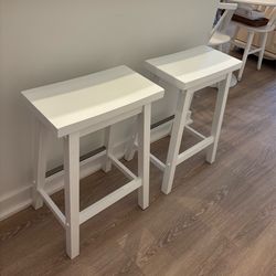 Counter Stools - White - Set of 2