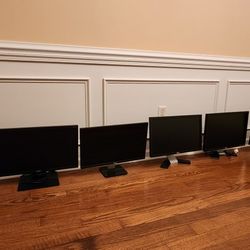 Lot Of Working Computer Equipment- 4 Monitors, 14 Keyboards, 8 Mounts