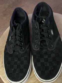 Vans Black Checkered Shoes Size 10.5 Mens Skateboard Shoes Used