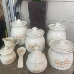 8 Ceramic Containers 