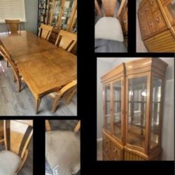 Dining Table With 6 Chairs, Including Buffet And Hutch