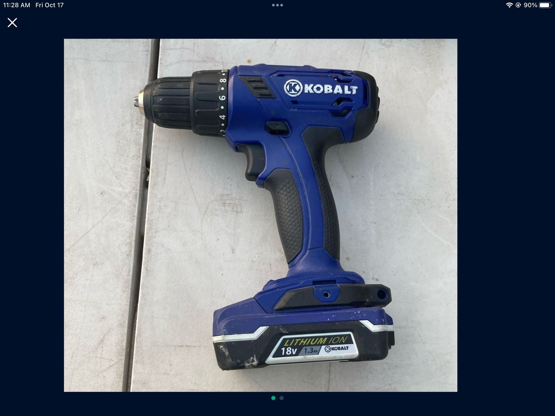 Tool Sale! 18V Kobalt Drill And Battery - Works Great