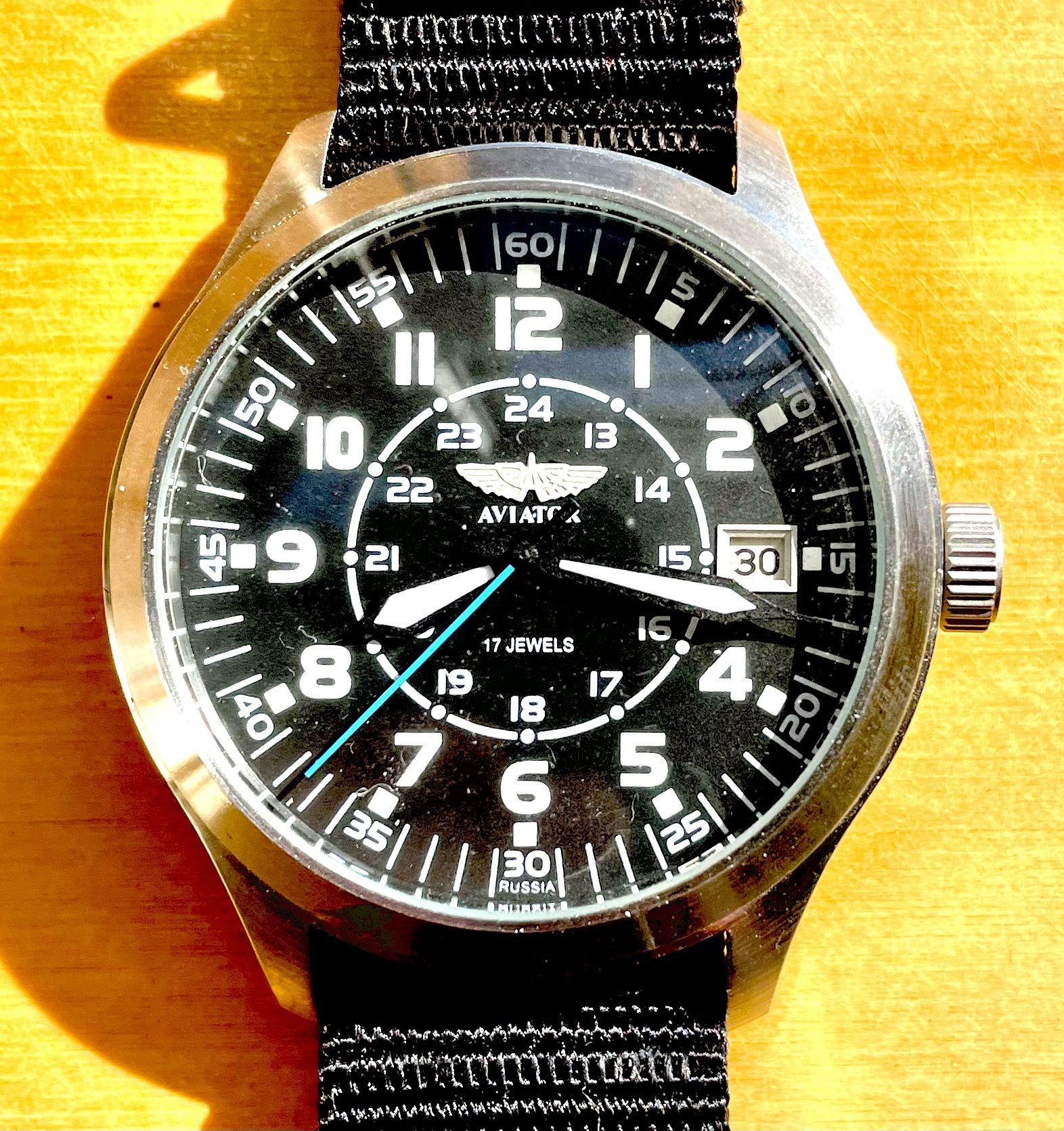New Rare Russian AVIATOR (Poljot 2614.2H) Military Pilot-Style Navigator's Wristwatch