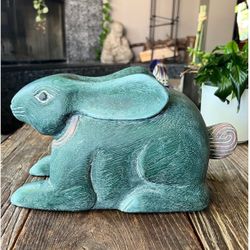 Hand Carved Wooden Rabbit