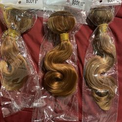 Honey Blonde Chocolate Brown P27/30 Human Hair Bundles 8” 10” 12” Inch 