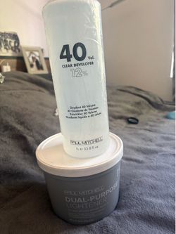 Paul Mitchell dual lightener & 40 clear developer