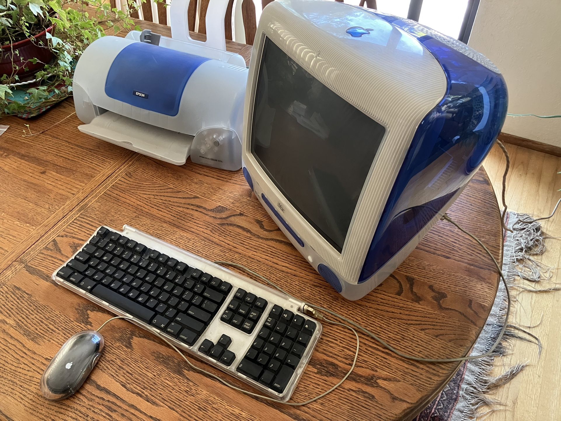 Apple iMac G3 Computer With Epson Printer