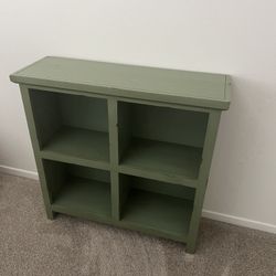Light green shelves
