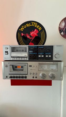 Vintage Sanyo Stereo Cassette Tape Recorders