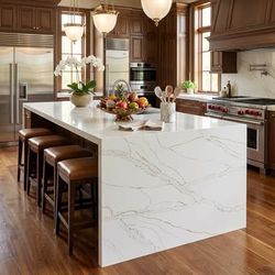 Calacatte Lumina Quartz Countertops in Various Sizes