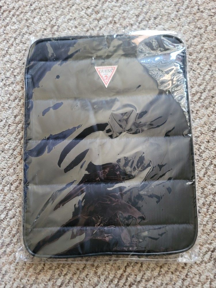 Guess Black Quilted Laptop Case