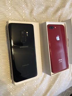 iPhone 8 Plus 64gb AT&T red n galaxy s9 plus black unlock