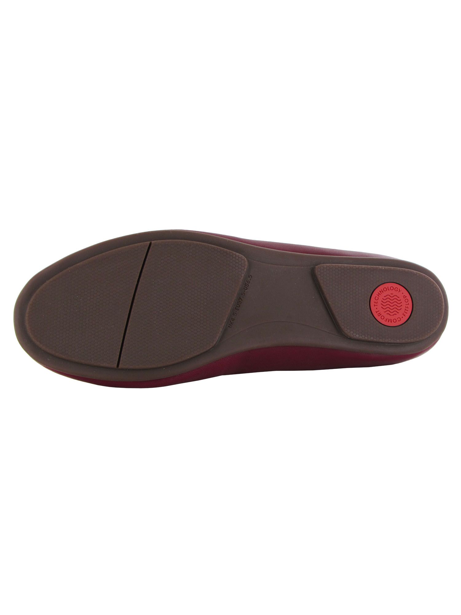 Fitflop Womens Lena Leather Slip On Loafer Shoes, Maroon, US 6.5