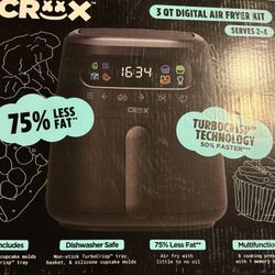 CRUX 3 QUART TURBO DIGITAL AIR FRYER