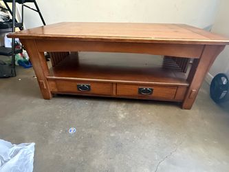 Wooden Coffee Table with Drawers