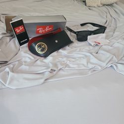 Black Rayband Sunglasses Opened But Unused