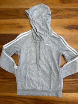 Adidas 3-Stripe Pullover Hoodie Gray